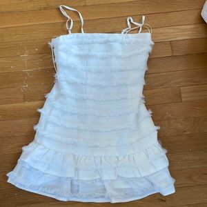 new never worn super cute white tassel mini princess polly dress